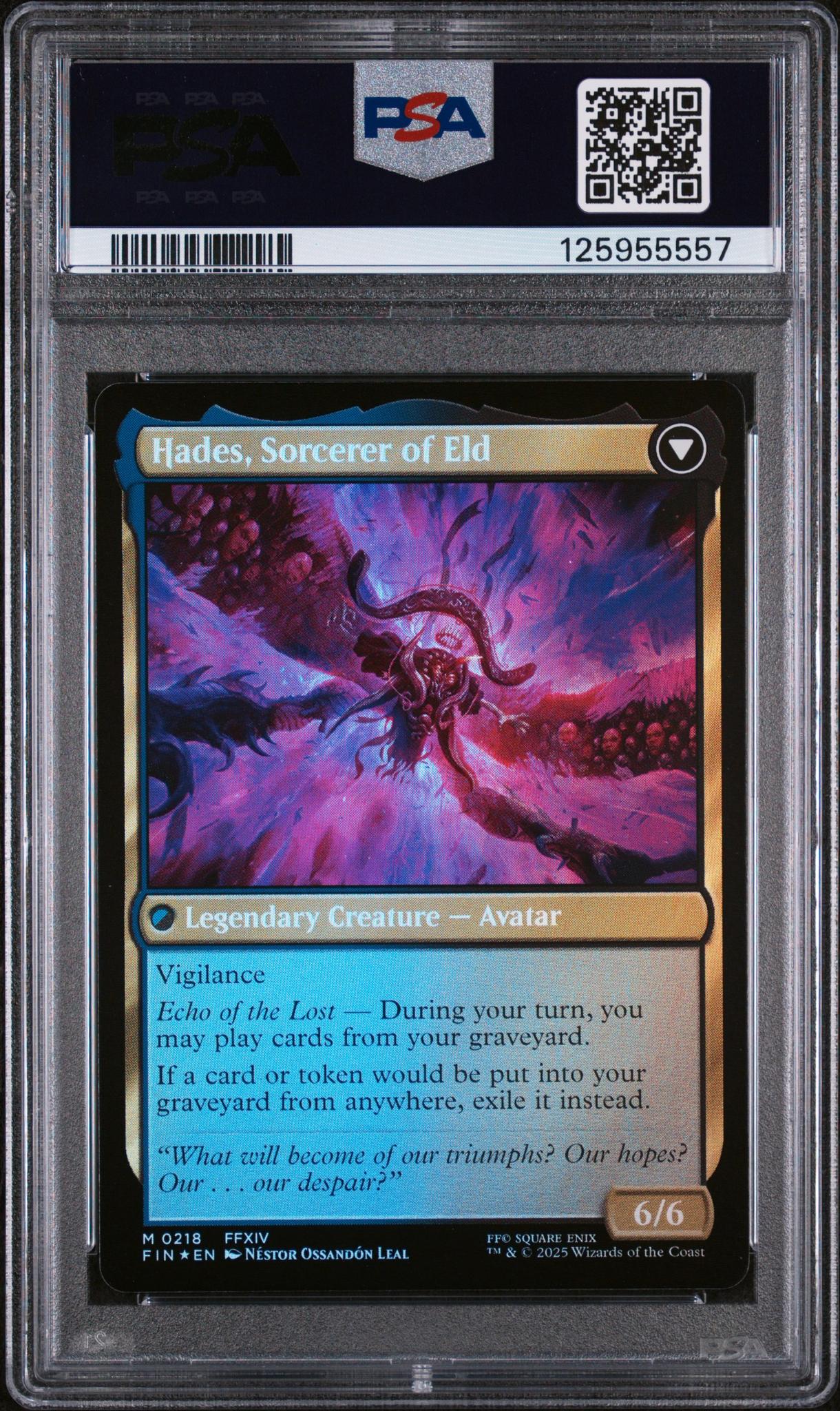 2025 Magic the Gathering Final Fantasy Foil Emet-Selch, Unsundered/Hades, Sorcerer of Eld #0218 /4 PSA 10 - Image 2