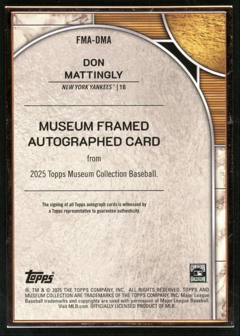 2025 Museum Collection Don Mattingly Auto /35 - Image 2