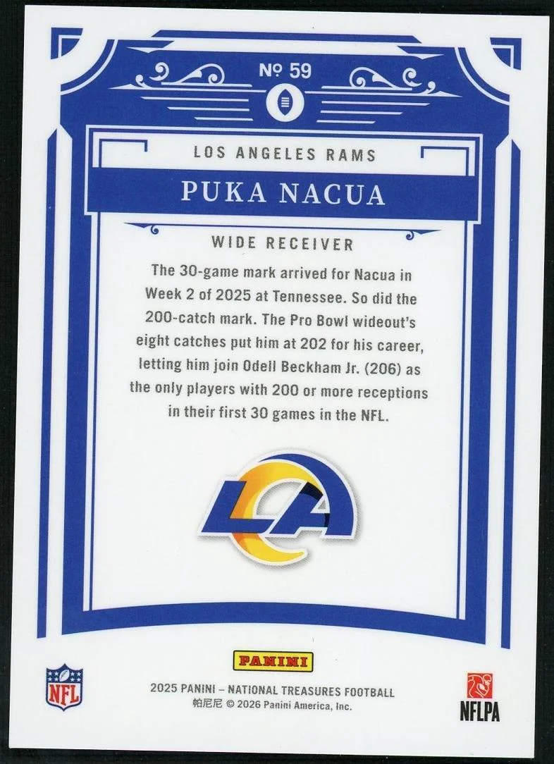 2025 National Treasures Puka Nacua /20 No. 59 - Image 2