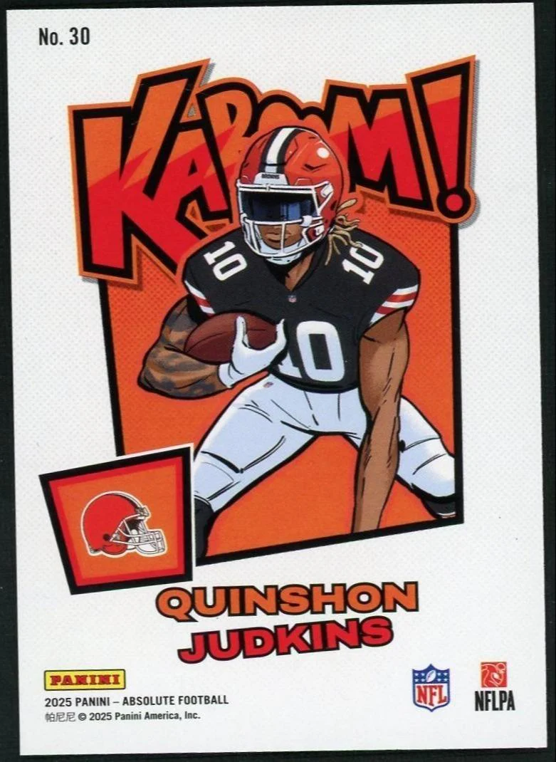 2025 Panini Absolute Kaboom! Horizontal 30 Quinshon Judkins - Image 2
