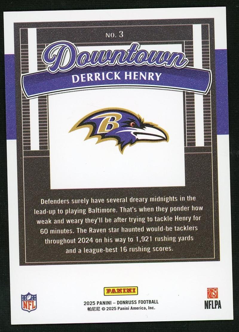 2025 Panini Donruss Downtown Derrick Henry - Image 2
