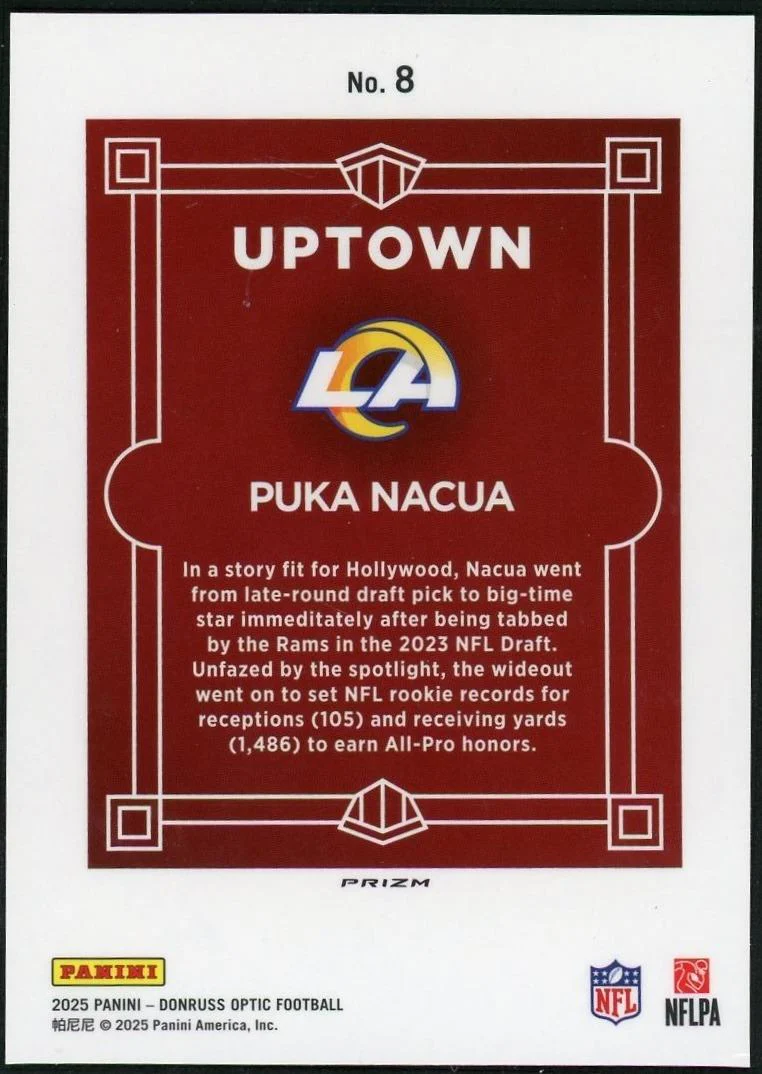 2025 Panini Donruss Optic Uptown Puka Nacua - Image 2