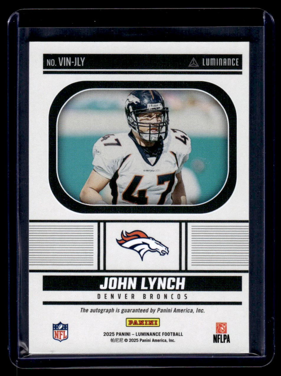 2025 Panini Luminance Vintage Autographs John Lynch #VIN-JLY Auto /25 - Image 2