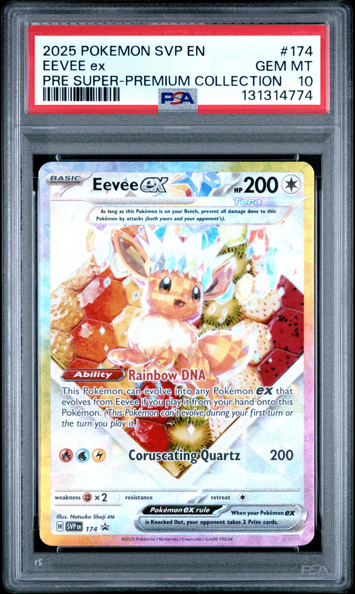 2025 Pokemon Scarlet and Violet Black Star Promo Prismatic Evolutions Super Premium Collection Eevee Ex #174 PSA 10