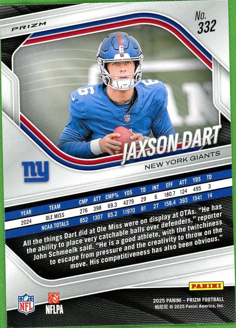 2025 Prizm Jaxson Dart White Disco Rookie - Image 2