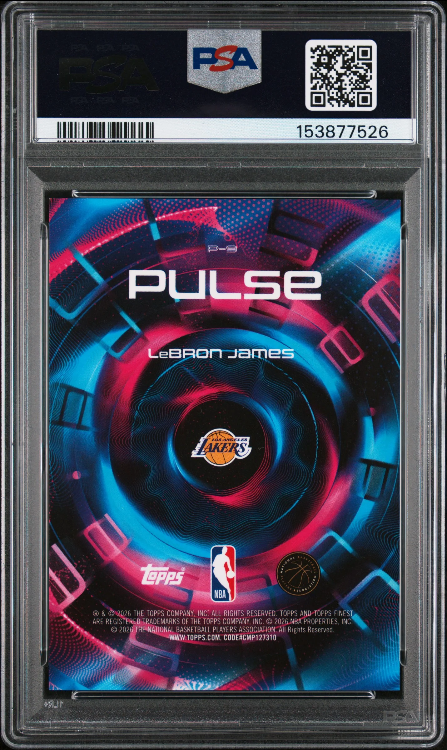 2025 Pulse LeBron James #P9 PSA 10 - Image 2