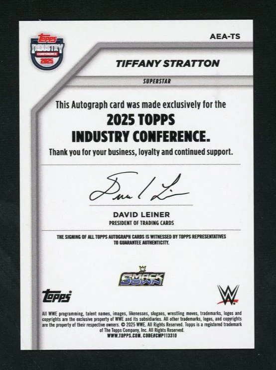 2025 Topps AEA-TS Tiffany Stratton Auto - Image 2