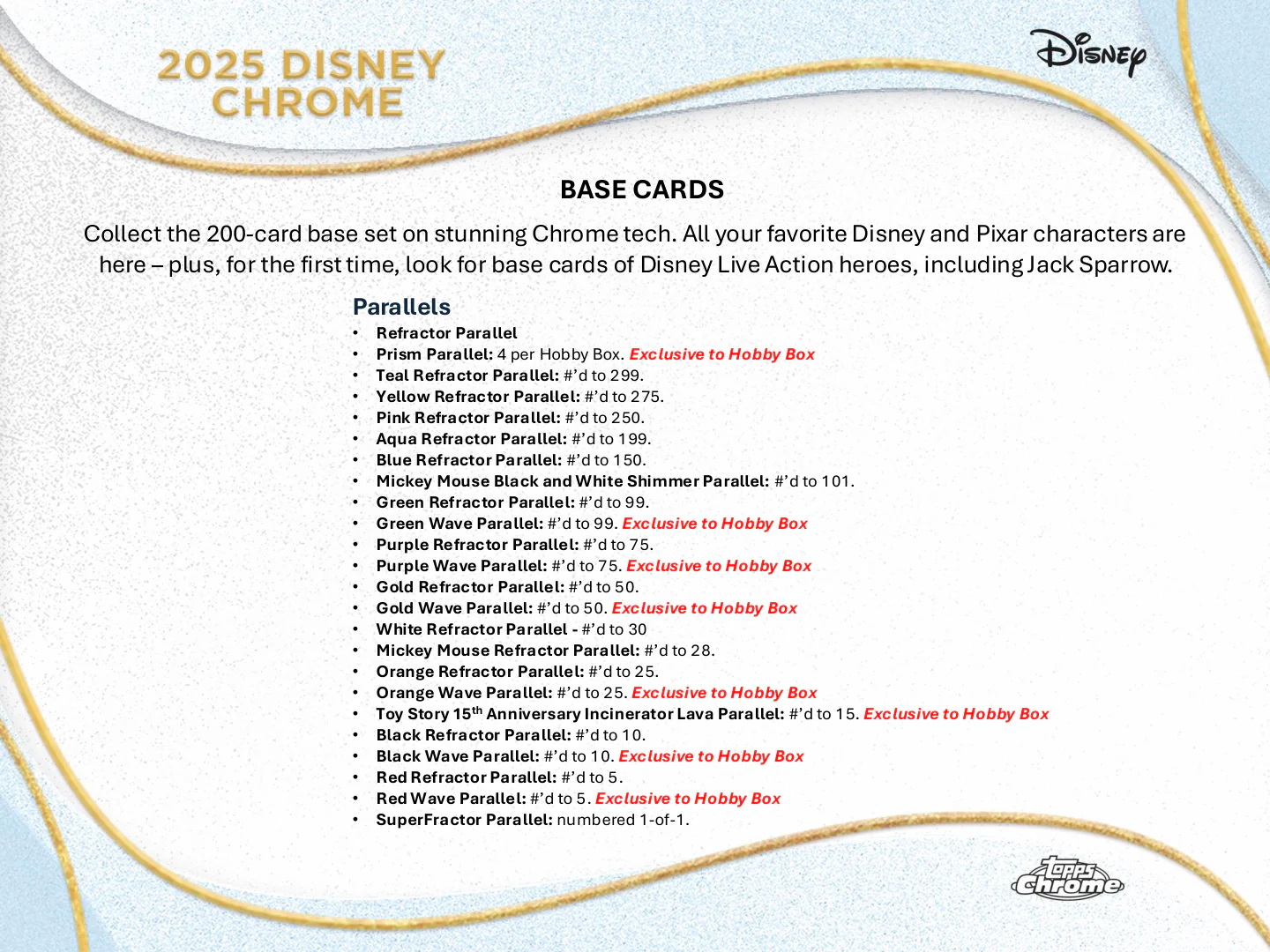 2025 Topps Chrome Disney Hobby Box - Image 3