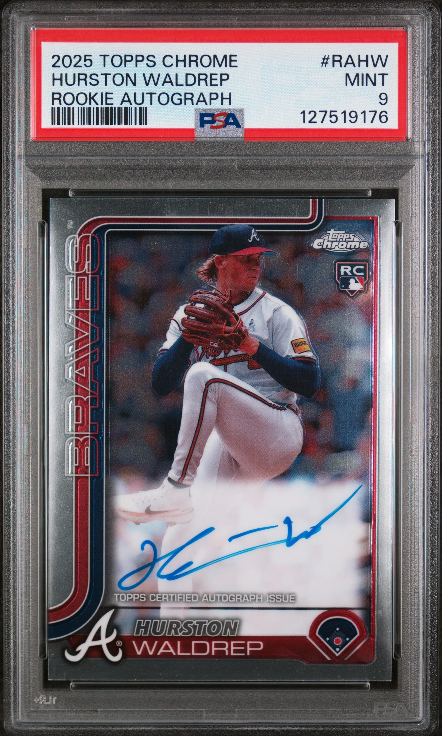 2025 Topps Chrome Hurston Waldrep #RA-HW PSA 9