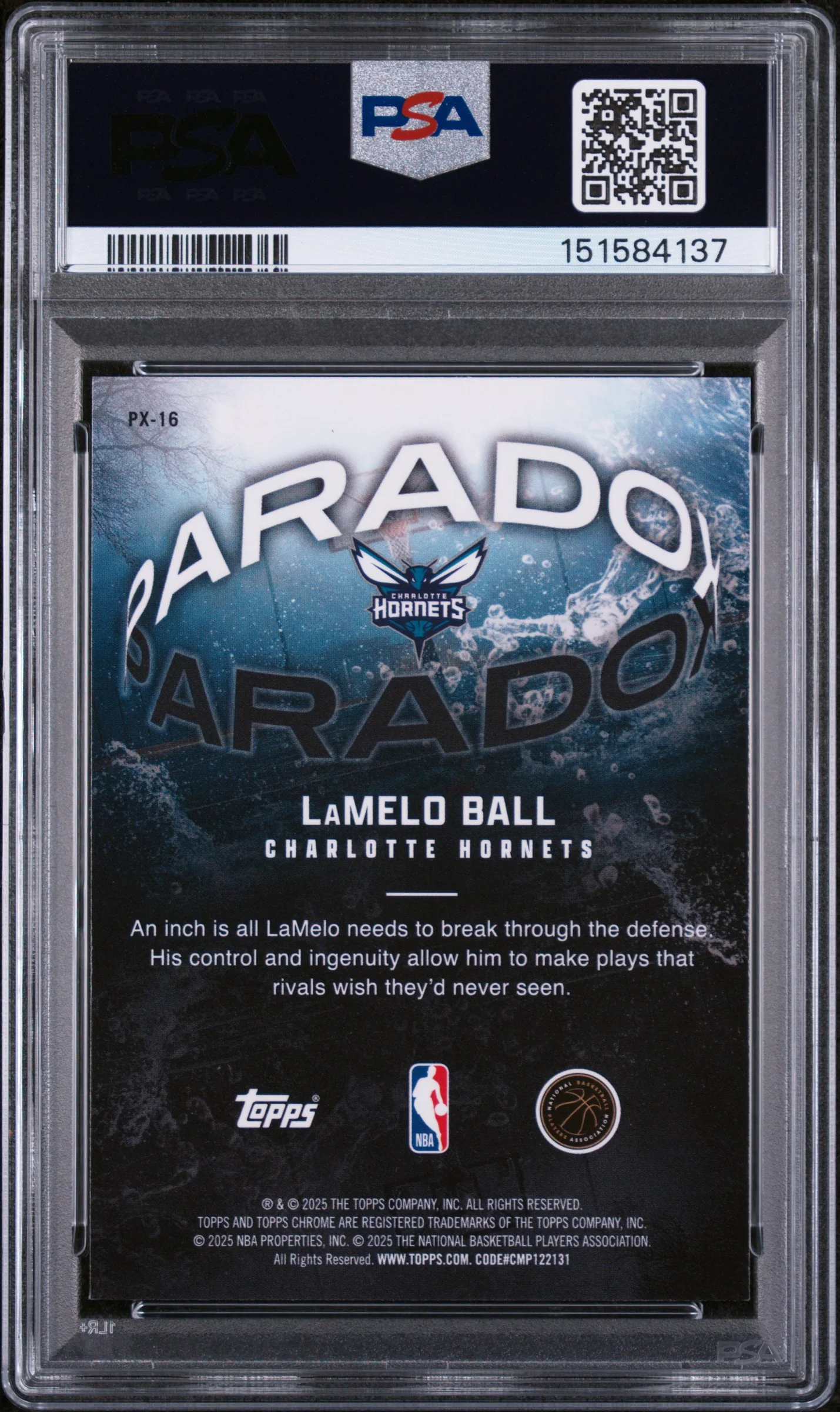 2025 Topps Chrome Paradox Lamelo Ball #PX-16 PSA 9 - Image 2