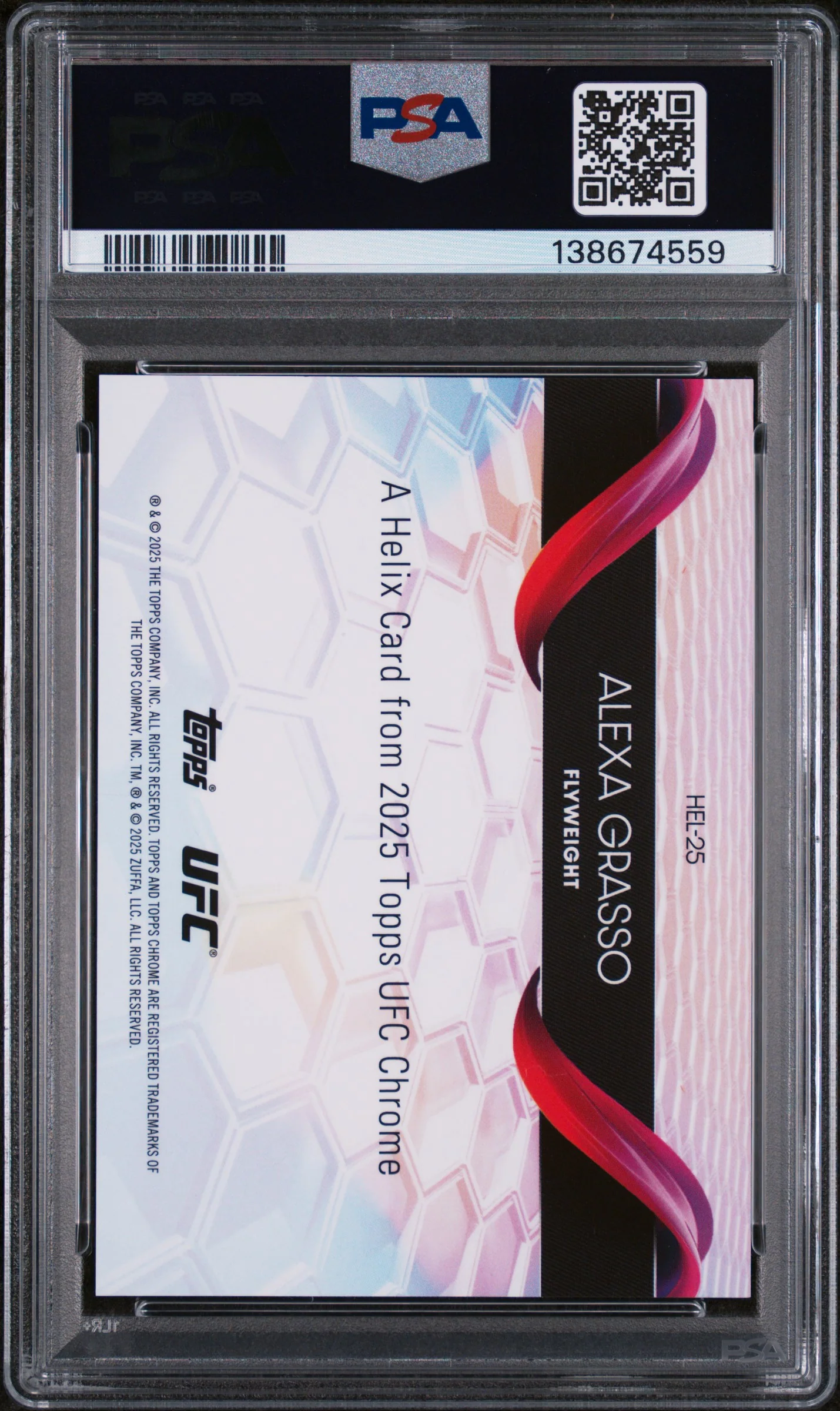 2025 Topps Chrome UFC Helix Alexa Grasso #HEL25 PSA 9 - Image 2