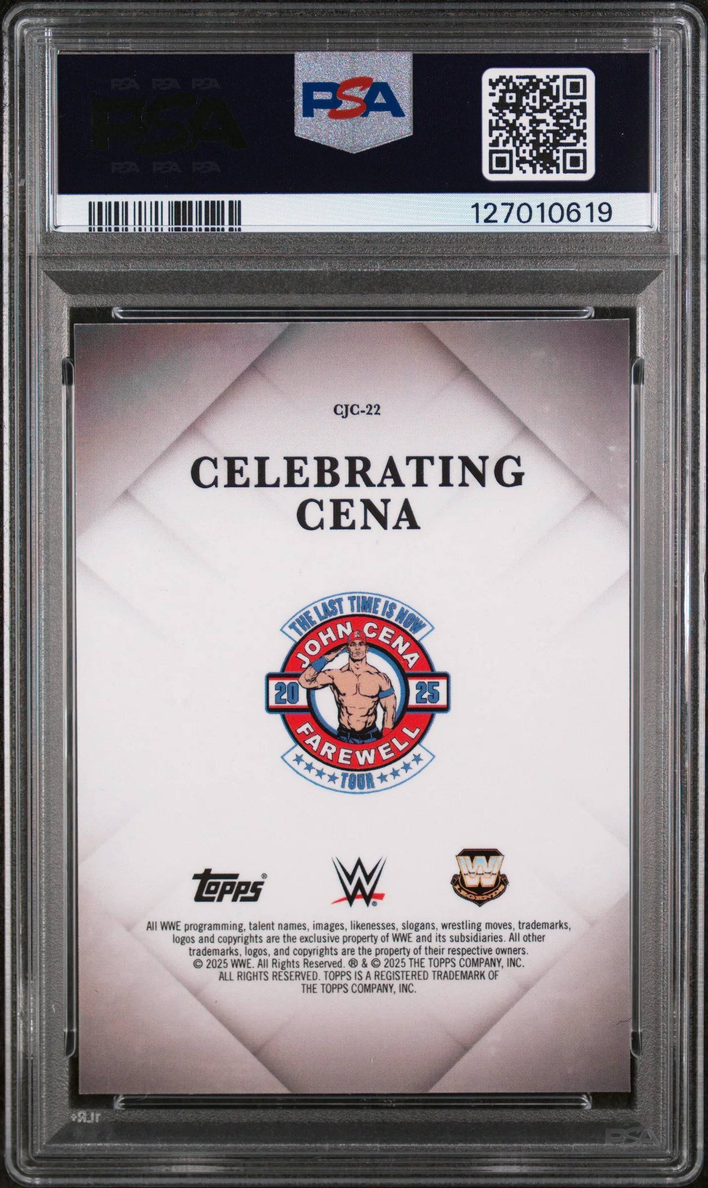 2025 Topps Chrome WWE Celebrating Cena John Cena #CJC-22 PSA 10 - Image 2