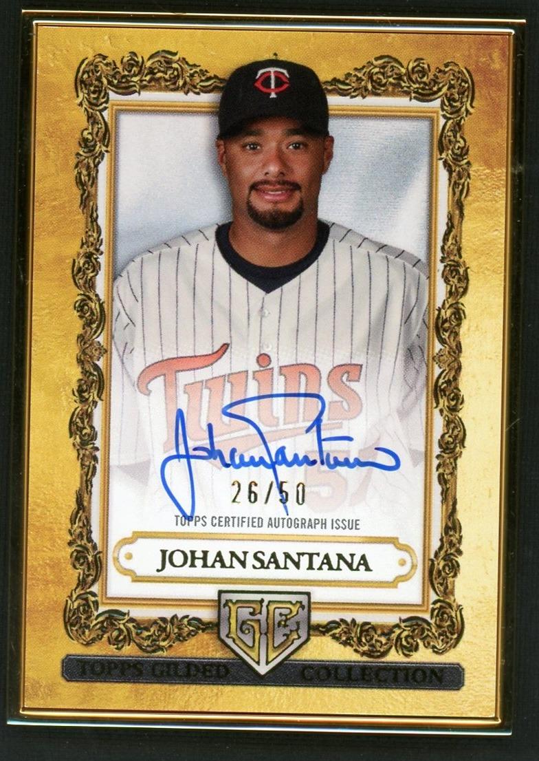 2025 Topps Gilded Collection Topps Gallery of Gold Autographs Johan Santana Auto /50