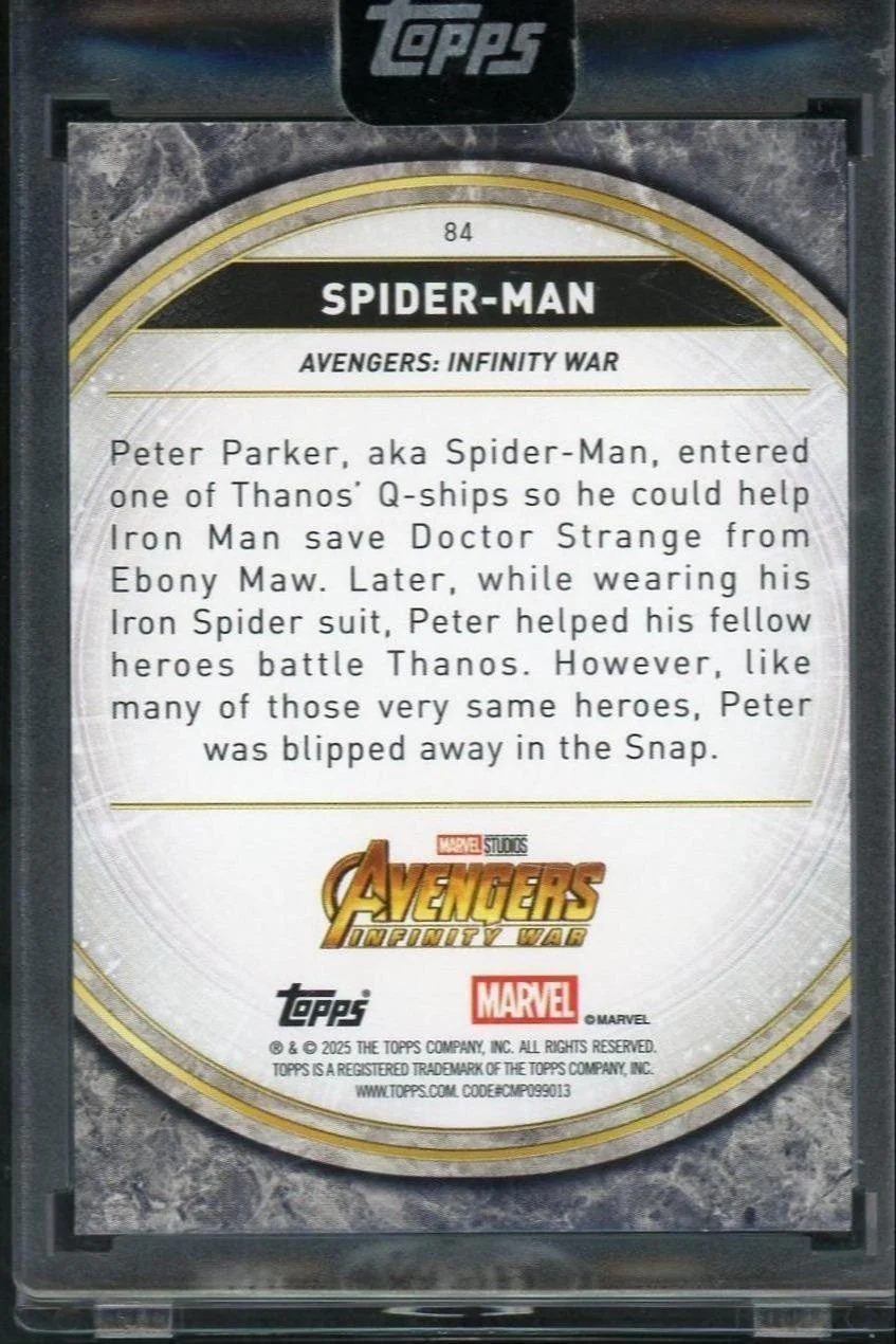 2025 Topps Marvel Studios The Collector Spider-Man Perfection /15 - Image 2