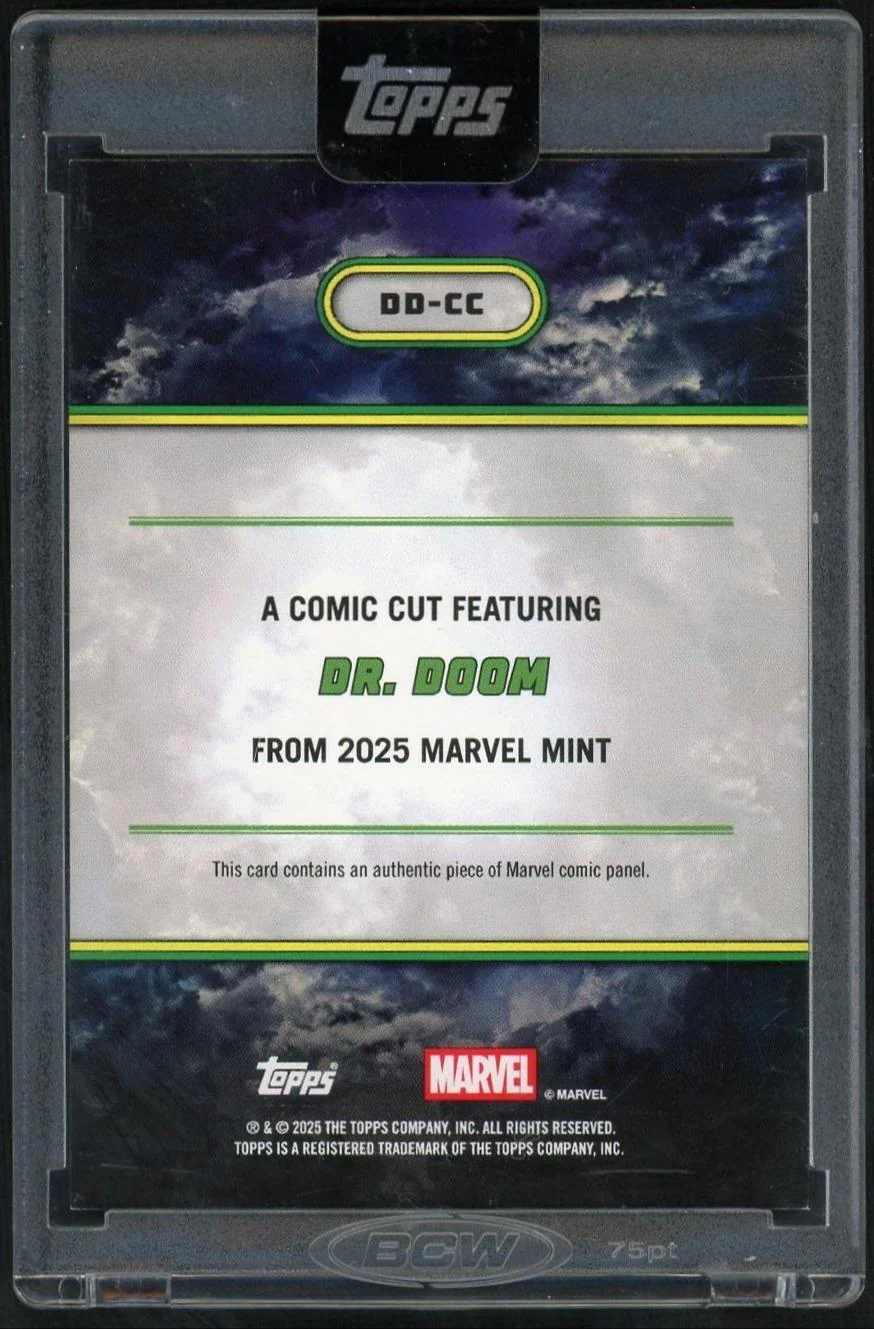 2025 Topps Mint Marvel Dr. Doom Comic Cuts 1/1 - Image 2