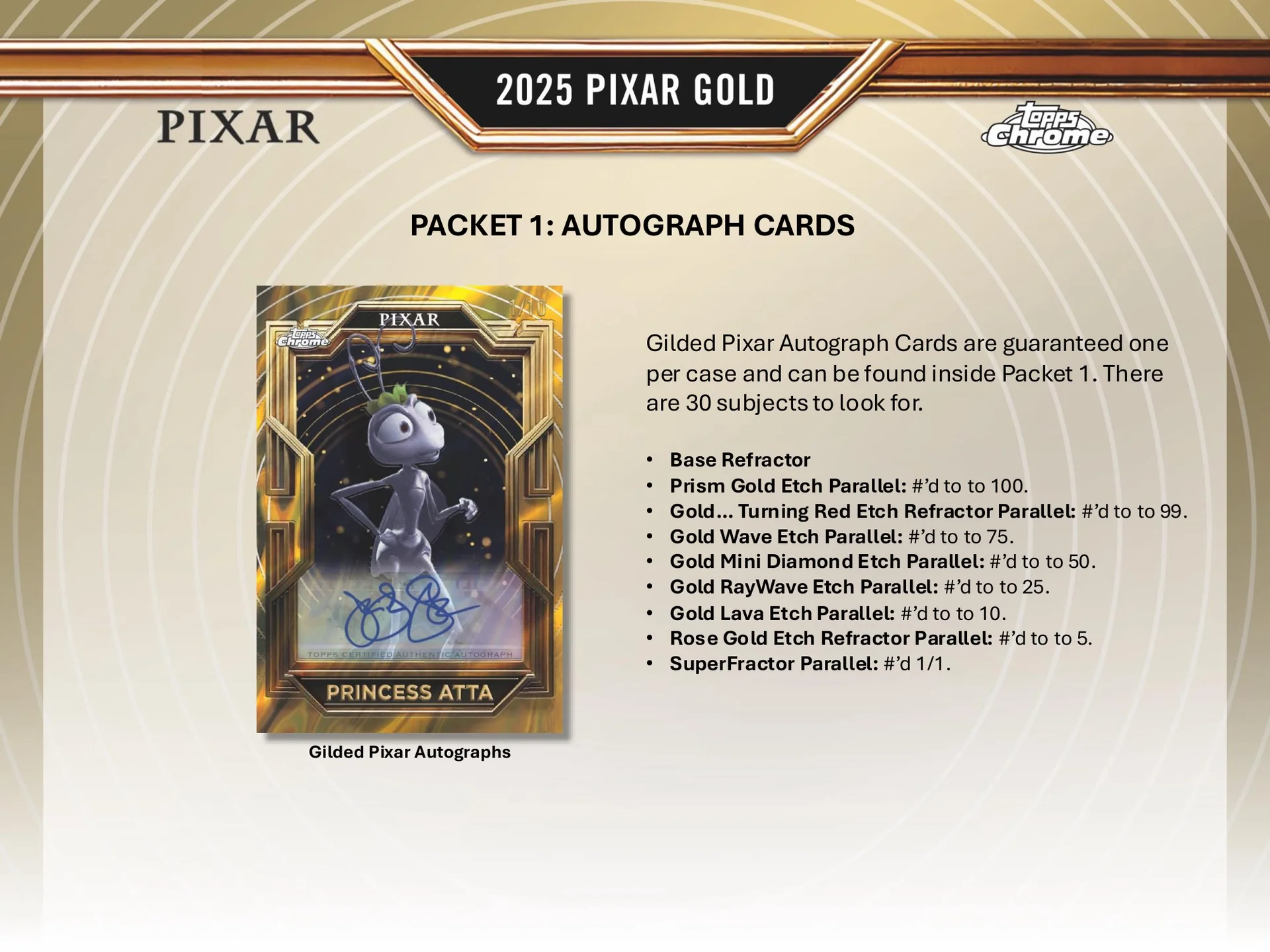 2025 Topps Pixar Gold Hobby Box - Image 5