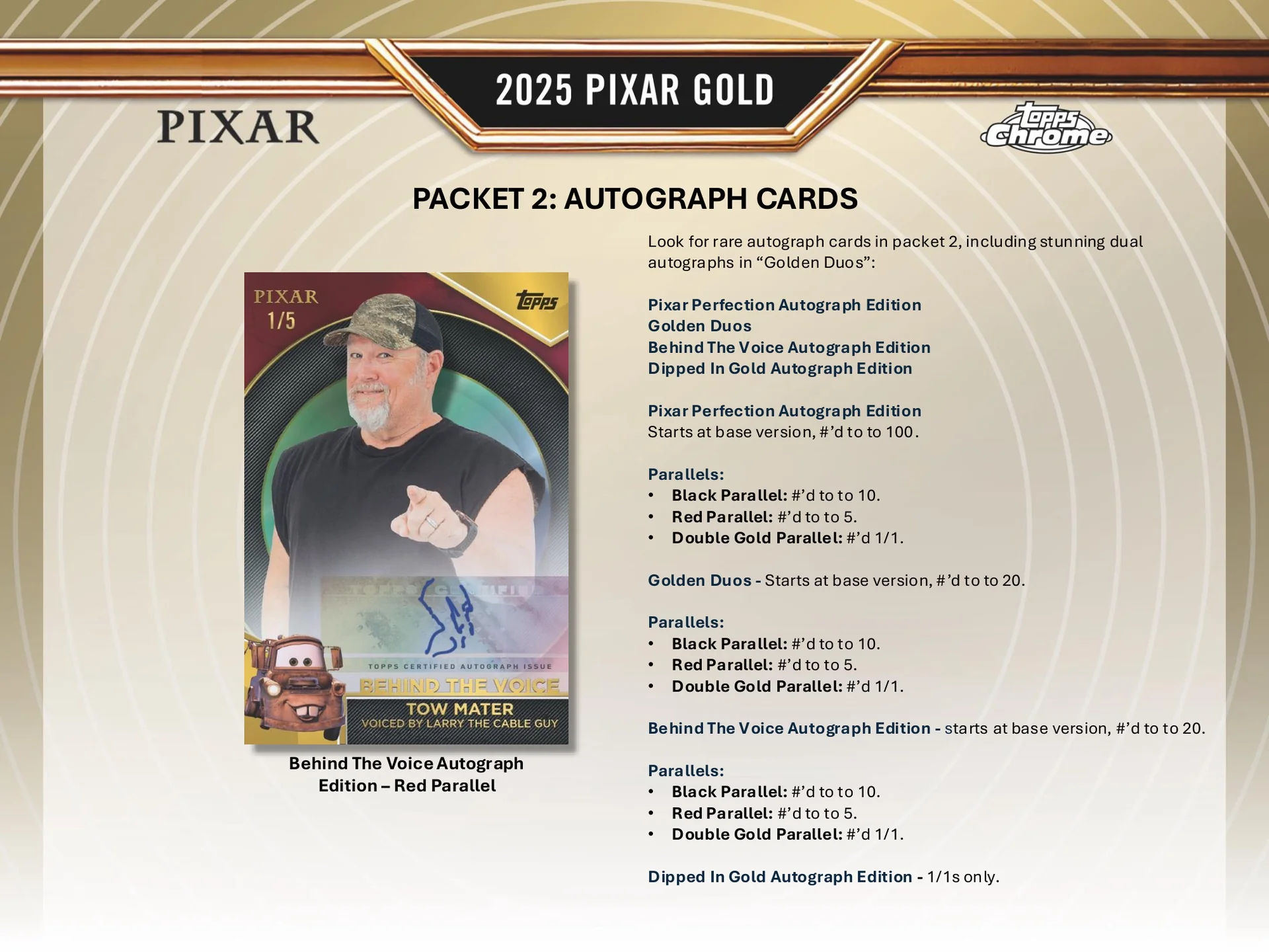 2025 Topps Pixar Gold Hobby Box - Image 7