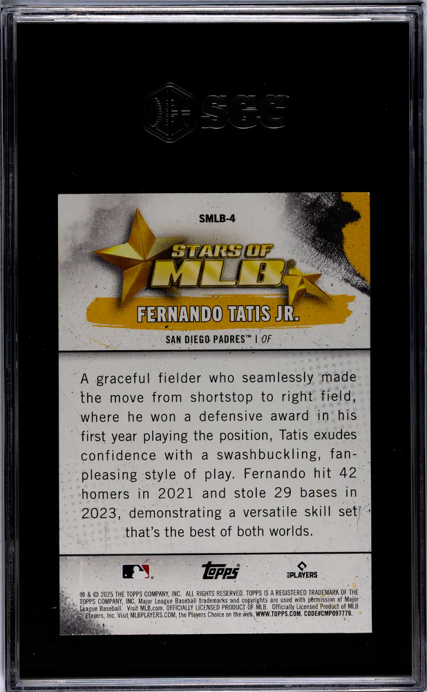 2025 Topps #SMLB-4 Fernando Tatis Jr. Stars of MLB SGC 10 - Image 2