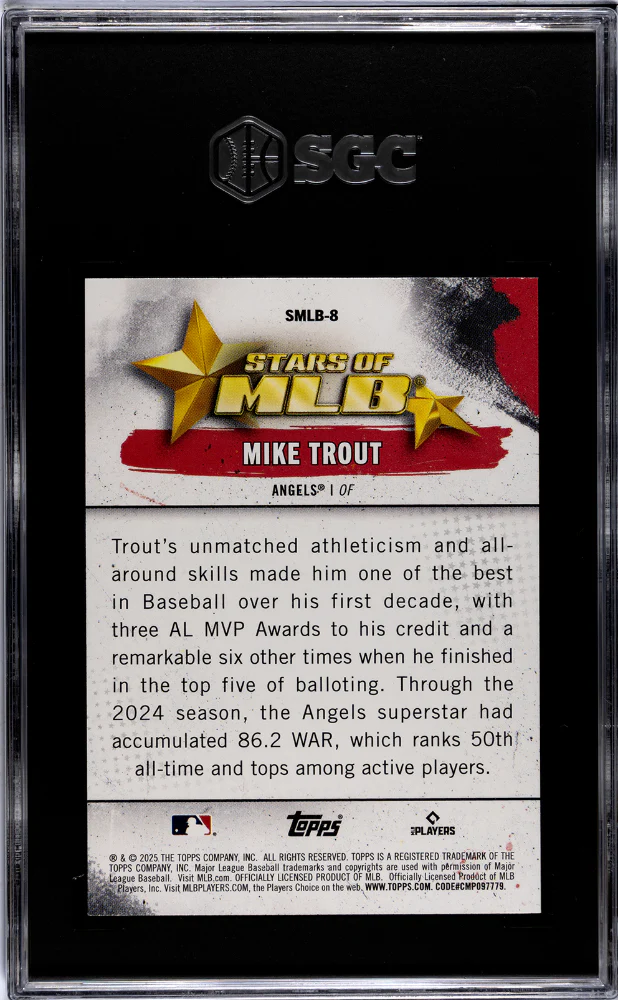2025 Topps #SMLB-8 Mike Trout Stars of MLB SGC 9.5 - Image 2