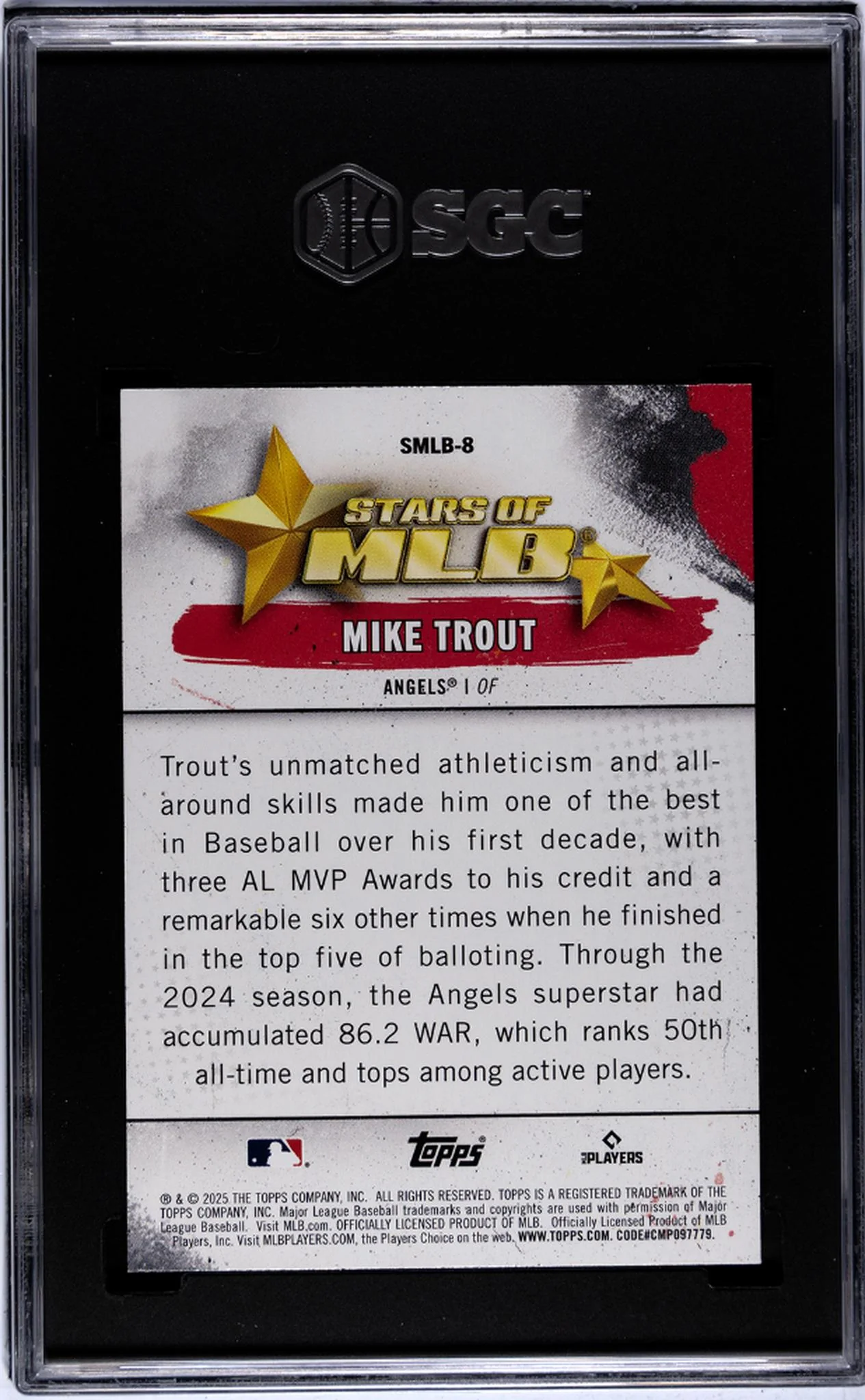 2025 Topps Stars of MLB Mike Trout #SMLB-8 SGC 10 - Image 2