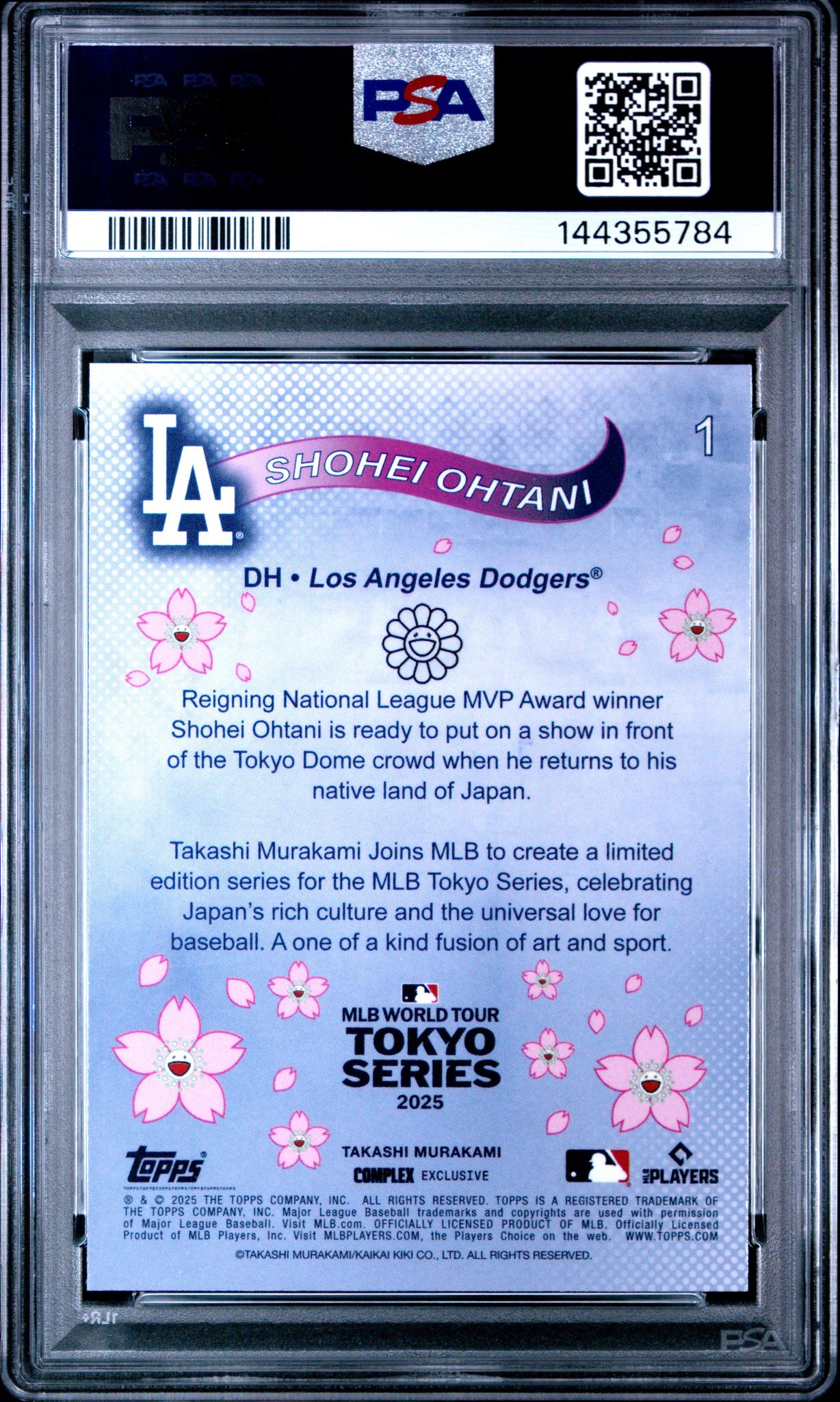 2025 Topps X Takashi Murakami Tokyo Series Shohei Ohtani #1 PSA 10 - Image 2