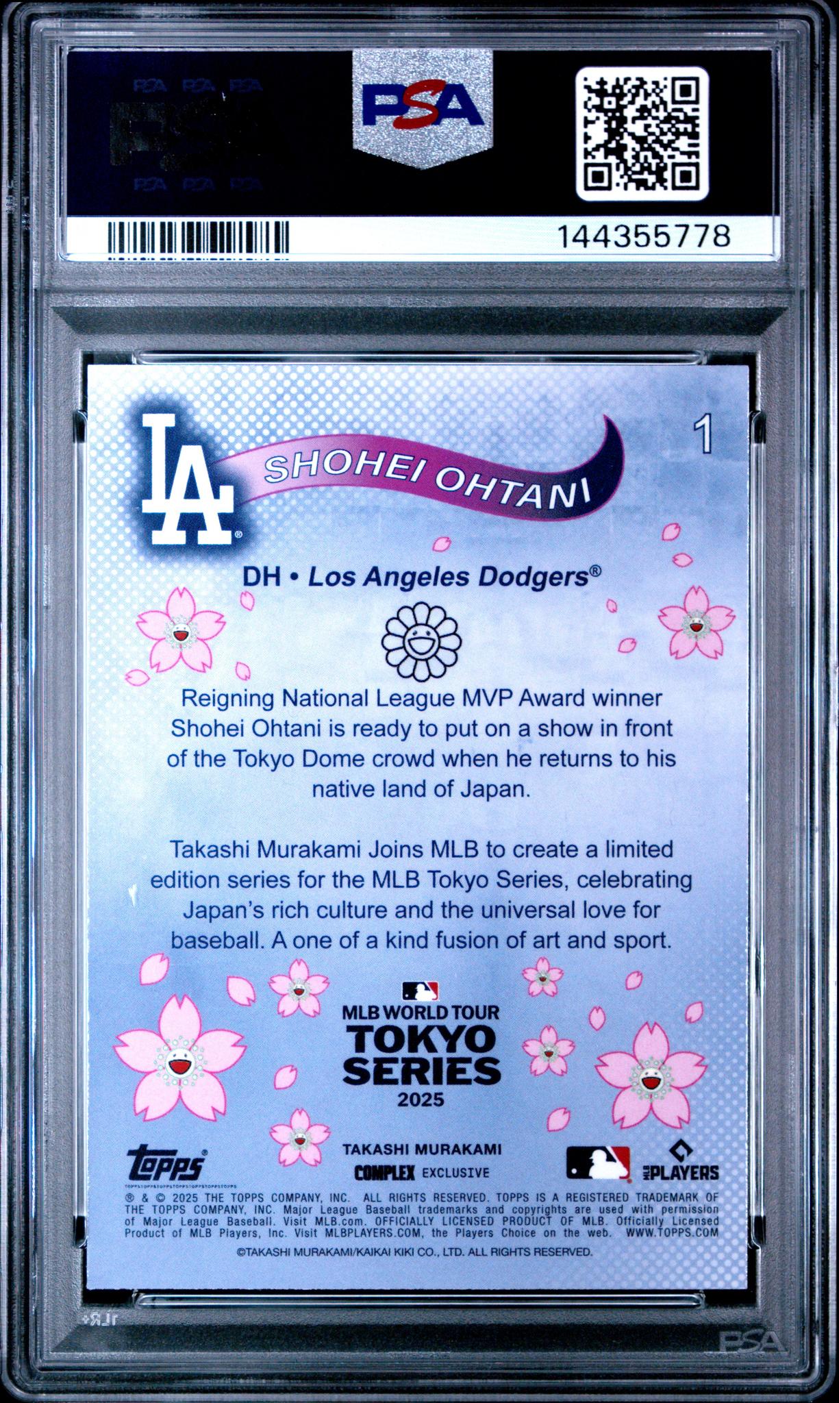 2025 Topps X Takashi Murakami Tokyo Series Shohei Ohtani #1 PSA 10 - Image 2