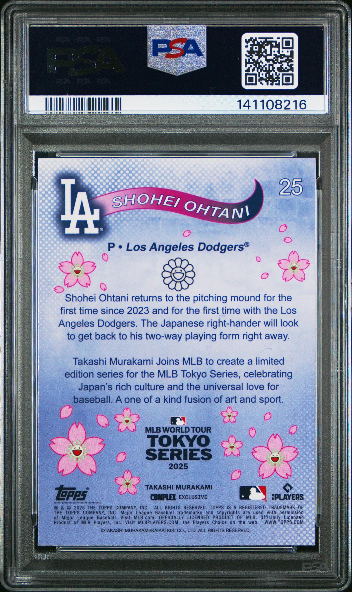 2025 Topps X Takashi Murakami Tokyo Series Shohei Ohtani #25 PSA 10 - Image 2