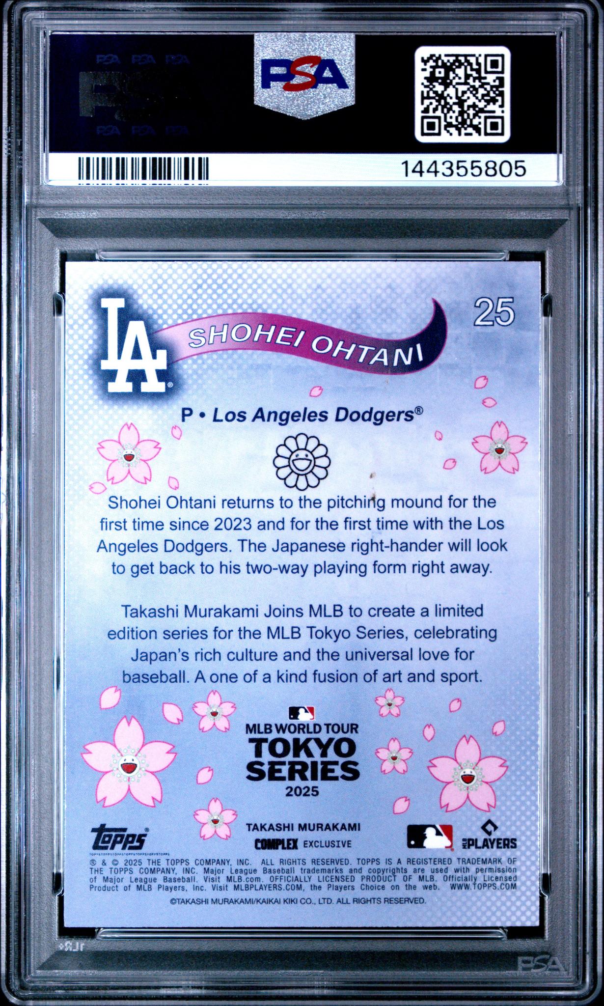 2025 Topps X Takashi Murakami Tokyo Series Shohei Ohtani #25 PSA 10 - Image 2