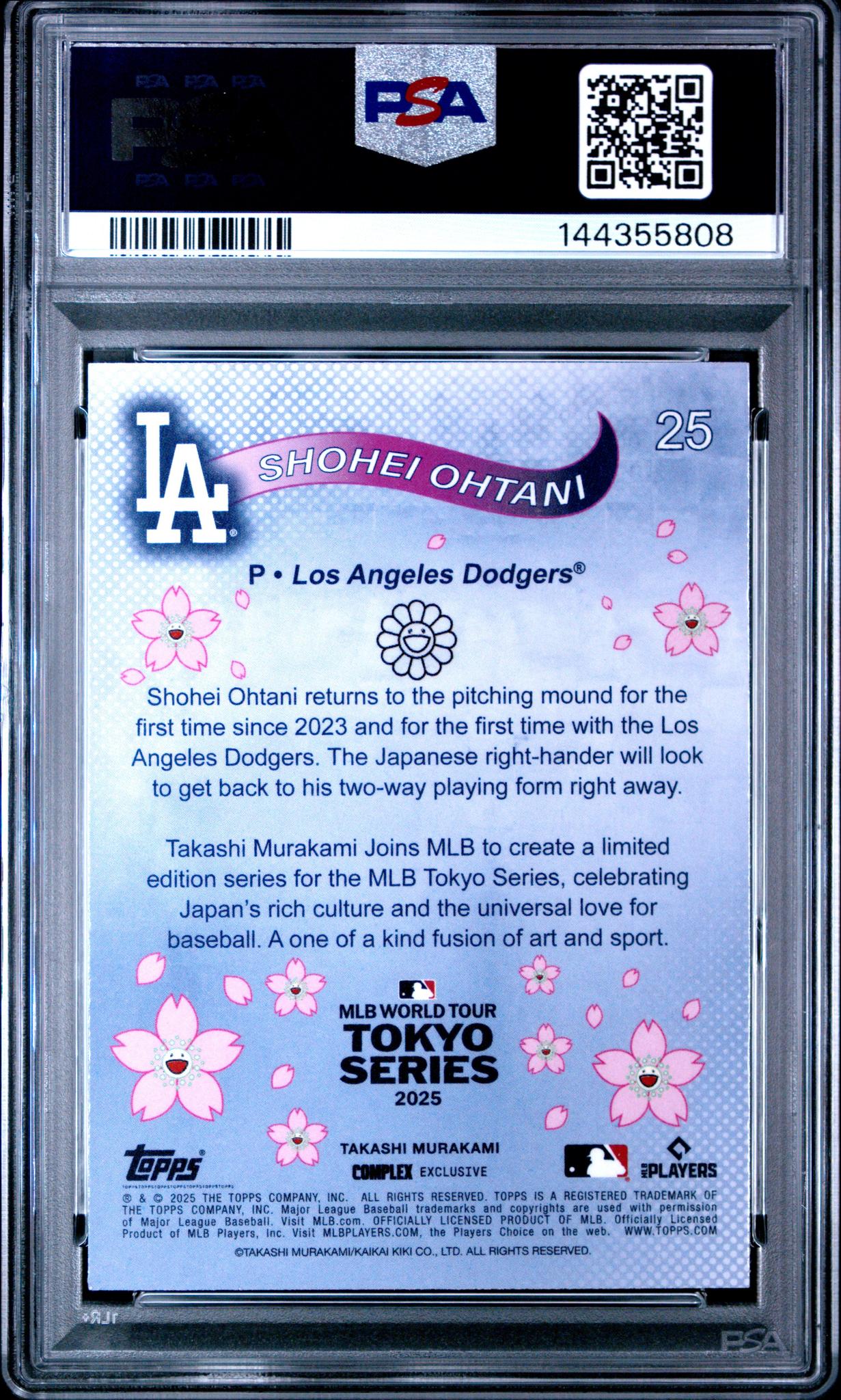 2025 Topps X Takashi Murakami Tokyo Series Shohei Ohtani #25 PSA 10 - Image 2