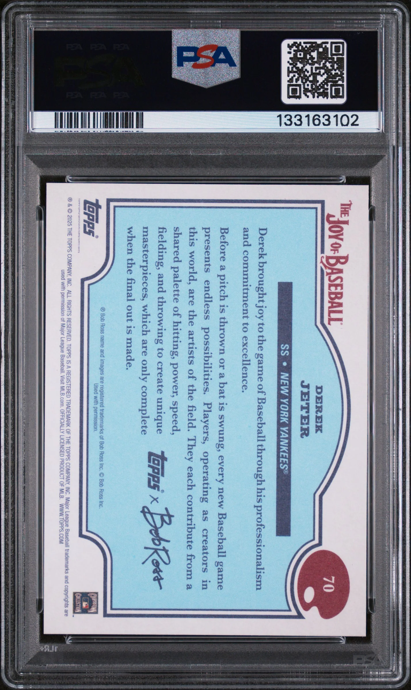 2025 X Bob Ross the Joy of Baseball Derek Jeter #70 PSA 10 - Image 2