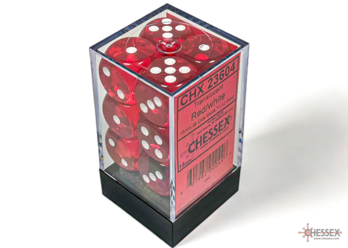 Chessex: Translucent Red 16Mm D6 Dice Block