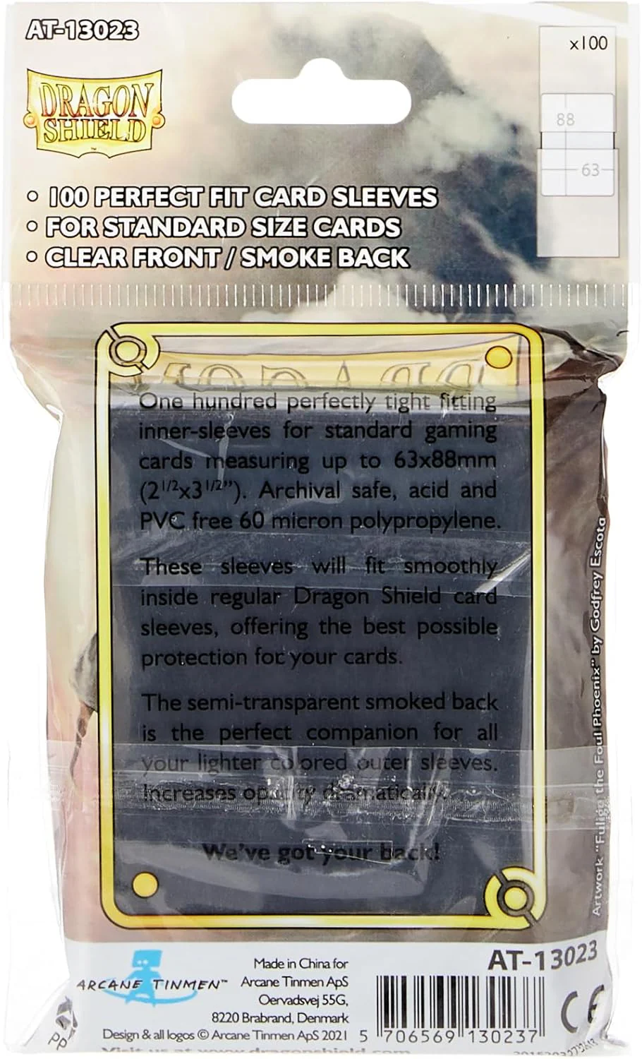 Dragon Shield Sleeves: Perfect Fit Standard - Smoke 100CT - Image 2