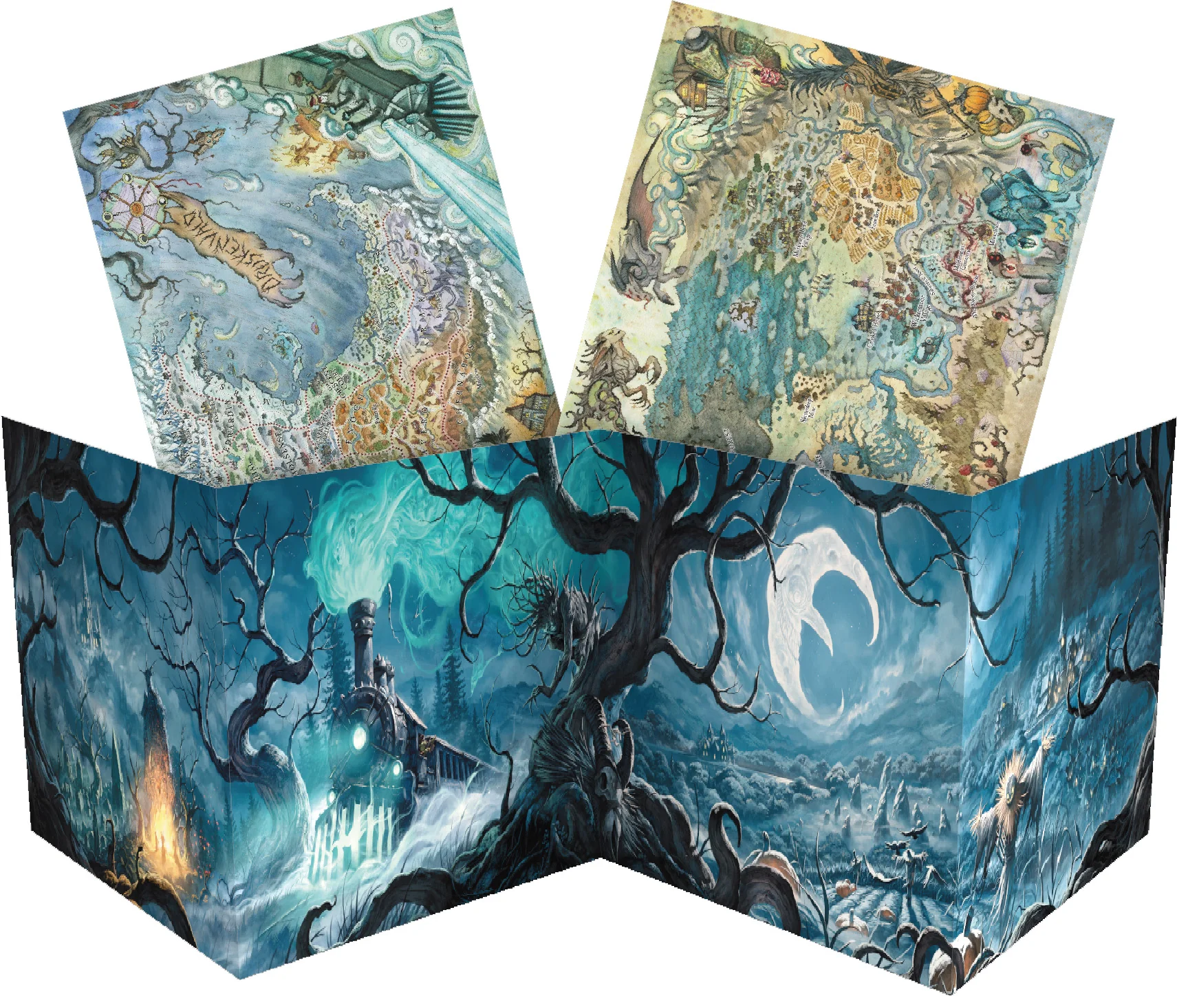 The Crooked Moon: Wickermoon GM Screen & Maps